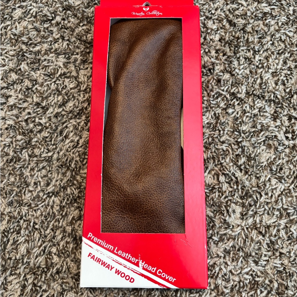 Brand New Winston Collection Brown Leather Fairway Wood Headcover Retail $100